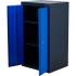Armoire d'Atelier 2 Portes 59 x 122 x 69 cm - 2 Tablettes Métalliques - Rangement Robuste et Pratique - D-Work