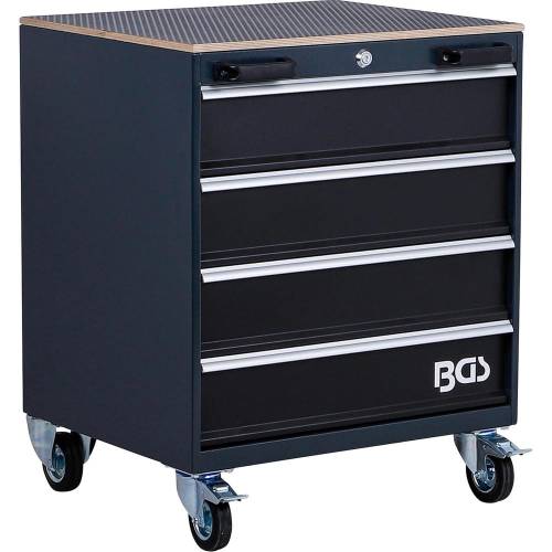 Servante d Atelier 4 Tiroirs 54x67x64 cm - Vide, Compatible Système Mural - Organisation et Mobilité - BGS