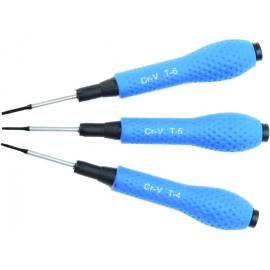 Jeu de Tournevis de Précision Profil en T Torx T4/T5/T6 - 3 Pièces - Précision et Ergonomie - BGS