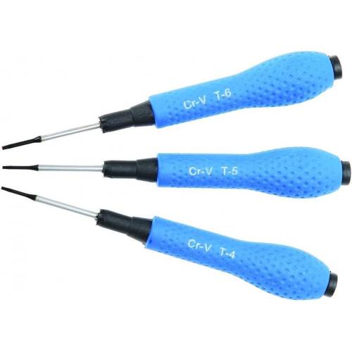 Jeu de Tournevis de Précision Profil en T Torx T4/T5/T6 - 3 Pièces - Précision et Ergonomie - BGS