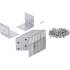 Connecteur d’Angle Inoxydable 40x40x40 mm - Pack Économie 25 Pièces - Résistant et Durable - BGS