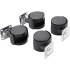 Jeu de 4 Roulettes Doubles de Direction D.40 mm - Acier, Résistantes et Maniables, 4 pcs - D-Work