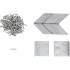 Connecteur d'Angle Inoxydable 40 x 40 x 40 mm - Pack Économie 25 pcs - Résistant et Durable, Acier - D-Work