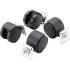 Jeu de 4 Roulettes Doubles de Direction Ø40 mm - Acier, Résistantes et Maniables - BGS
