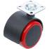Roue Double Pivotante 50 mm - Rouge/Noire - Mobilité et Robustesse - BGS