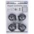 Jeu de 4 Roulettes Doubles de Direction D.40 mm - Acier, Résistantes et Maniables, 4 pcs - D-Work