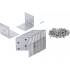 Connecteur d'Angle Inoxydable 40 x 40 x 40 mm - Pack Économie 25 pcs - Résistant et Durable, Acier - D-Work