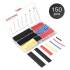 Assortiment de Gaines Thermo-Rétractables Noires 127 pièces - Polyoléfine, Protection et Isolation Électrique - BGS