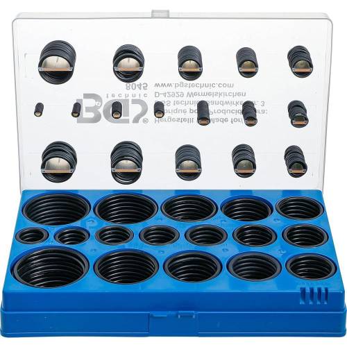 Assortiment de Joints Toriques 419 Pièces Ø3-50 mm - Caoutchouc Résistant - Étanchéité Fiable et Durable - BGS