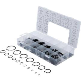Assortiment de Circlips Extérieurs D. 3-32 mm - 300 pcs - Acier Résistant - Fixation Sécurisée - D-Work