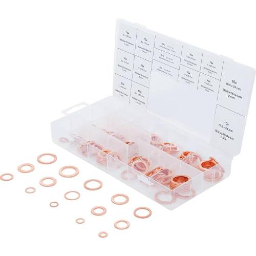 Assortiment de Joints d Étanchéité Cuivre 150 Pièces - Résistants et Polyvalents - BGS