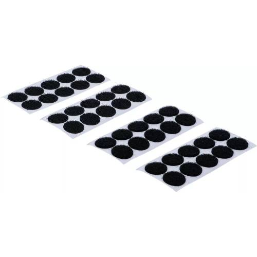 Points Auto-Agrippants Autocollants Noir - 40 pcs - Fixation Pratique et Réutilisable, Pro - D-Work