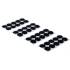 Points Auto-Agrippants Autocollants Noir - 40 pcs - Fixation Pratique et Réutilisable, Pro - D-Work