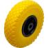Roue pour Diable 260 mm - PU Jaune/Noir - Résistante et Maniable pour Chariot de Transport - BGS