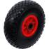 Roue pour Diable 260 mm - PU Rouge/Noir - Résistante et Maniable pour Transport Facile, Pro - D-Work