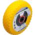 Roue pour Diable 260 mm - PU Jaune/Noir - Résistante et Maniable pour Chariot de Transport, Pro - D-Work