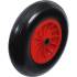 Roue de Brouette 400 mm - PU Rouge/Noir - Résistante et Durable - - BGS
