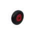 Roue pour Diable 260 mm - PU Rouge/Noir - Résistante et Maniable pour Transport Facile, Pro - D-Work
