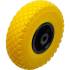 Roue pour Diable 260 mm - PU Jaune/Noir - Résistante et Maniable pour Chariot de Transport - BGS
