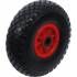 Roue pour Diable 260 mm - PU Rouge/Noir - Résistante et Maniable pour Transport Facile - BGS
