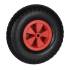 Roue de Brouette 400 mm - PU Rouge/Noir - Résistante et Durable - - BGS