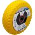 Roue de Brouette 400 mm - PU Jaune/Noir - Robuste et Durable - - BGS
