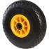 Roue de Brouette 400 mm - PU Jaune/Noir - Robuste et Durable - - BGS