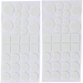 Jeu de Protections Antidérapants 64 Pièces - Blanc, Dimensions 11x11x285 mm - Sécurité et Stabilité Améliorées - BGS