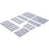 Jeu de Protections Antidérapants 80 pcs - Gris Tacheté, 14,9 x 3,2 x 22,5 cm - Sécurité et Stabilité Améliorées - D-Work