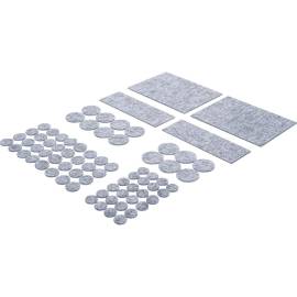 Jeu de Protections Antidérapants 80 pièces - Gris Tacheté, Dimensions 14,9x3,2x22,5 cm - Sécurité et Stabilité Améliorées - BGS