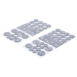 Jeu de Protections Antidérapants 64 Pièces - Gris Tacheté - Sécurité et Stabilité Améliorées - BGS