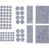 Jeu de Protections Antidérapants 80 pièces - Gris Tacheté, Dimensions 14,9x3,2x22,5 cm - Sécurité et Stabilité Améliorées - BGS