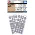 Jeu de Protections Antidérapants 64 pcs - Gris Tacheté - Sécurité et Stabilité Améliorées, Caoutchouc - D-Work