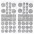 Jeu de Protections Antidérapants 80 pcs - Gris Tacheté, 14,9 x 3,2 x 22,5 cm - Sécurité et Stabilité Améliorées - D-Work