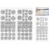 Jeu de Protections Antidérapants 64 pcs - Gris Tacheté - Sécurité et Stabilité Améliorées, Caoutchouc - D-Work