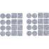 Jeu de Protections Antidérapants Gris Tacheté - 32 Pièces - Sécurité et Stabilité - - BGS