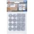 Jeu de Protections Antidérapants Gris Tacheté - 32 pcs - Sécurité et Stabilité - Caoutchouc - D-Work