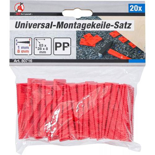 Kit de Coins de Montage Universels 20 pièces - Plastique - Fixation Facile et Polyvalente - BGS