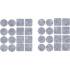 Jeu de Protections Antidérapants Gris Tacheté - 32 Pièces - Sécurité et Stabilité - - BGS