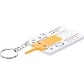 Jauge de Profondeur de Profil 0-20 mm - Porte-Clés Pratique - Mesure Précise et Compacte - BGS
