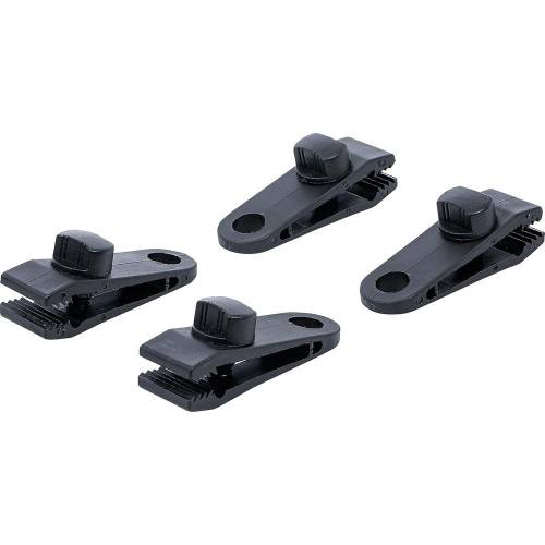 Jeu de Clips de Bâche 4 pcs - Plastique Résistant - Fixation Facile et Sécurisée - D-Work