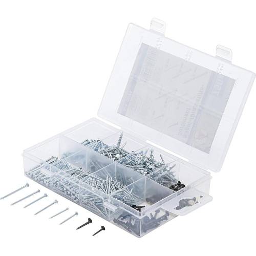Assortiment de Clous et Pointes 750 pcs - Acier, Usage Polyvalent - Fixation Fiable et Pratique - D-Work