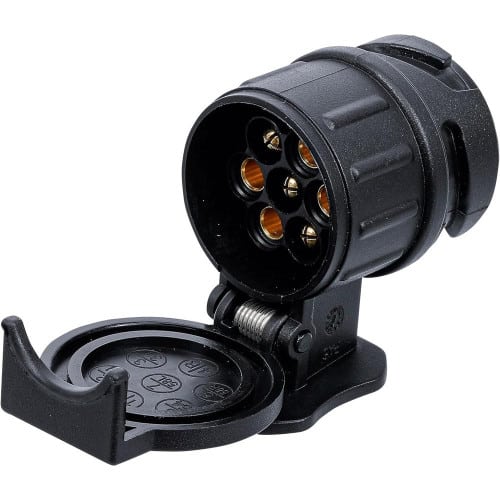 Adaptateur Fiche Remorque 13 à 7 Pôles - Compact 119x48x168 mm - Connectique Fiable et Pratique - BGS