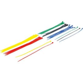 Assortiment de Colliers Plastique Multicolore 50 pcs 4,8 x 300 mm - Résistants et Pratiques - - BGS