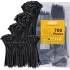 Assortiment de Colliers Plastique Noir 8,0 x 700 mm - Lot de 10 pcs - Fixation Pratique et Résistante - D-Work