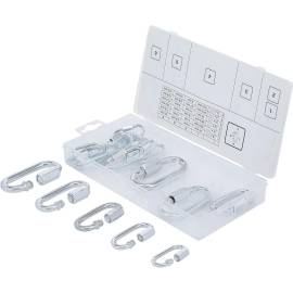 Assortiment de 20 Mousquetons à Visser - Acier, Résistants et Pratiques, 20 pcs - D-Work