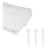 Assortiment de Colliers Plastique Blanc 100-300 mm - 250 Pièces - Fixation Pratique et Polyvalente - BGS