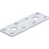 Plaque de Fixation Plate 100 x 35 x 2 mm - Acier, Résistante et Polyvalente - D-Work