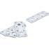 Plaque de Fixation Plate 4 pcs 100 x 35 x 2 mm - Acier Résistant - Fixation Solide et Durable - D-Work