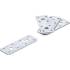 Plaque de Fixation Plate 4 Pièces 100x35x2 mm - Acier Résistant - Fixation Solide et Durable - BGS
